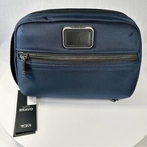Tumi Alpha Bravo Response Travel Kit Mens Toiletry Bag Hanging Coated Canvas
